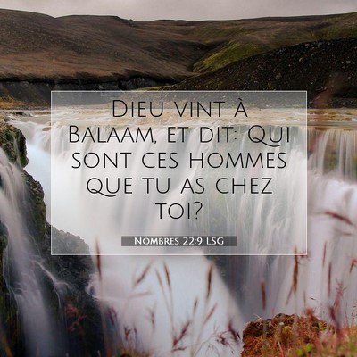 Picture 07 - Nombres 22:9 LSG - Dieu vint à Balaam, et dit: Qui sont ces hommes - Bible Verse Picture
