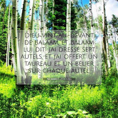 Picture 07 - Nombres 23:4 LSG - Dieu vint au-devant de Balaam, et Balaam lui dit: - Bible Verse Picture
