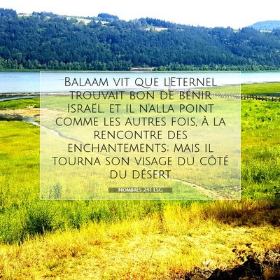 Picture 07 - Nombres 24:1 LSG - Balaam vit que l'Eternel trouvait bon de bénir - Bible Verse Picture