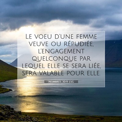 Picture 07 - Nombres 30:9 LSG - Le voeu d'une femme veuve ou répudiée, - Bible Verse Picture