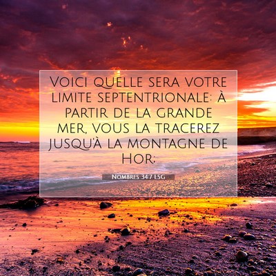Picture 07 - Nombres 34:7 LSG - Voici quelle sera votre limite septentrionale: à - Bible Verse Picture