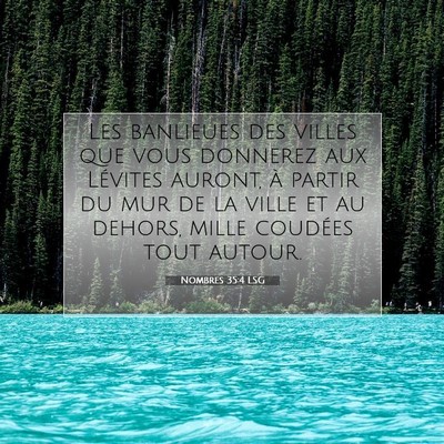 Picture 07 - Nombres 35:4 LSG - Les banlieues des villes que vous donnerez aux - Bible Verse Picture