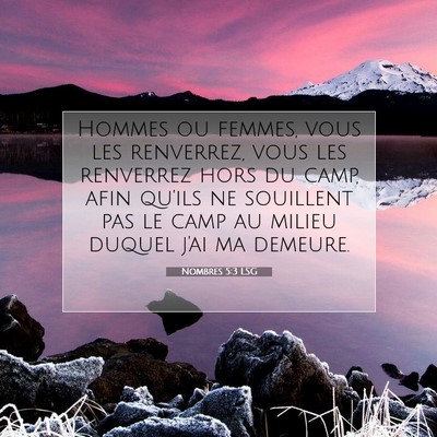 Picture 07 - Nombres 5:3 LSG - Hommes ou femmes, vous les renverrez, vous les - Bible Verse Picture