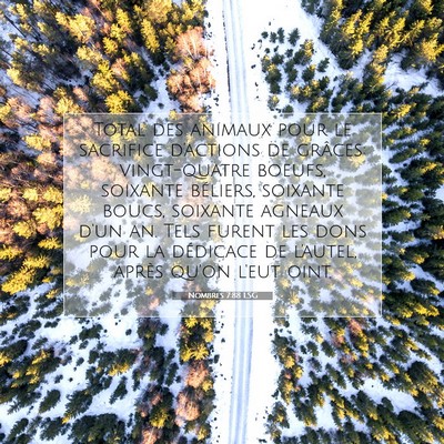 Picture 07 - Nombres 7:88 LSG - Total des animaux pour le sacrifice d'actions de - Bible Verse Picture