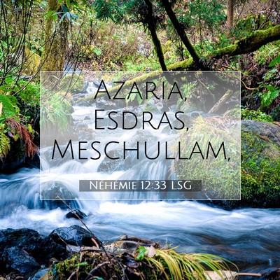 Picture 07 - Néhémie 12:33 LSG - Azaria, Esdras, - Bible Verse Picture