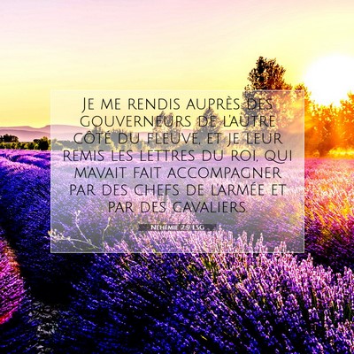 Picture 07 - Néhémie 2:9 LSG - Je me rendis auprès des gouverneurs de l'autre - Bible Verse Picture