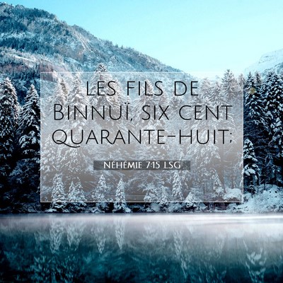 Picture 07 - Néhémie 7:15 LSG - les fils de Binnuï, six cent - Bible Verse Picture