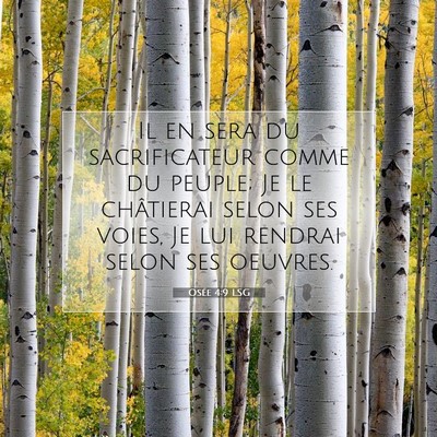 Picture 07 - Osée 4:9 LSG - Il en sera du sacrificateur comme du peuple; Je - Bible Verse Picture