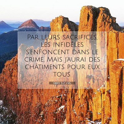 Picture 07 - Osée 5:2 LSG - Par leurs sacrifices, les infidèles s'enfoncent - Bible Verse Picture