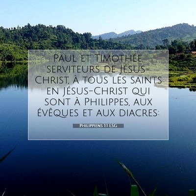 Picture 07 - Philippiens 1:1 LSG - Paul et Timothée, serviteurs de Jésus-Christ, - Bible Verse Picture