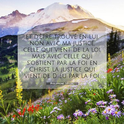Picture 07 - Philippiens 3:9 LSG - et d'être trouvé en lui, non avec ma justice, - Bible Verse Picture