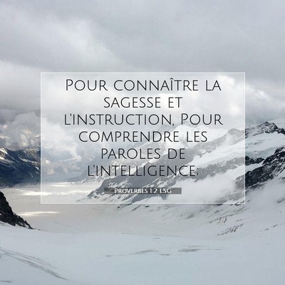 Picture 07 - Proverbes 1:2 LSG - Pour connaître la sagesse et l'instruction, Pour - Bible Verse Picture