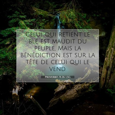 Picture 07 - Proverbes 11:26 LSG - Celui qui retient le blé est maudit du peuple, - Bible Verse Picture
