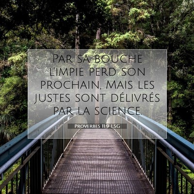 Picture 07 - Proverbes 11:9 LSG - Par sa bouche l'impie perd son prochain, Mais les - Bible Verse Picture
