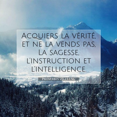 Picture 07 - Proverbes 23:23 LSG - Acquiers la vérité, et ne la vends pas, La - Bible Verse Picture