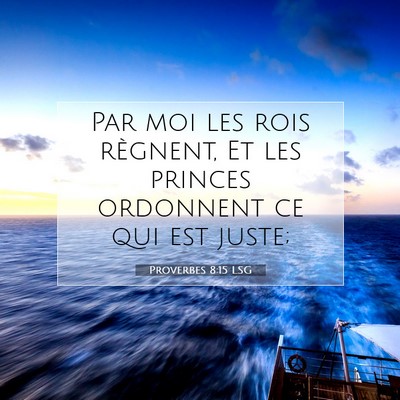 Picture 07 - Proverbes 8:15 LSG - Par moi les rois règnent, Et les princes - Bible Verse Picture