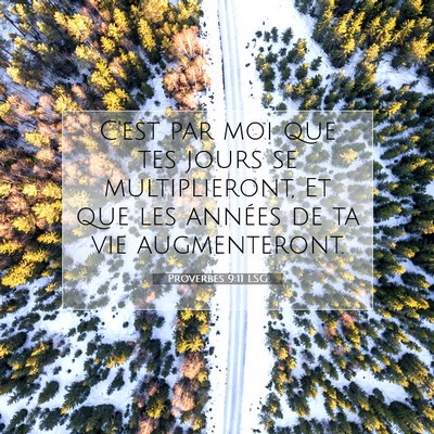 Picture 07 - Proverbes 9:11 LSG - C'est par moi que tes jours se multiplieront, Et - Bible Verse Picture