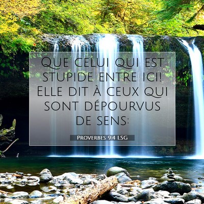 Picture 07 - Proverbes 9:4 LSG - Que celui qui est stupide entre ici! Elle dit à - Bible Verse Picture