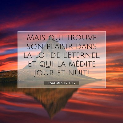 Picture 07 - Psaumes 1:2 LSG - Mais qui trouve son plaisir dans la loi de - Bible Verse Picture