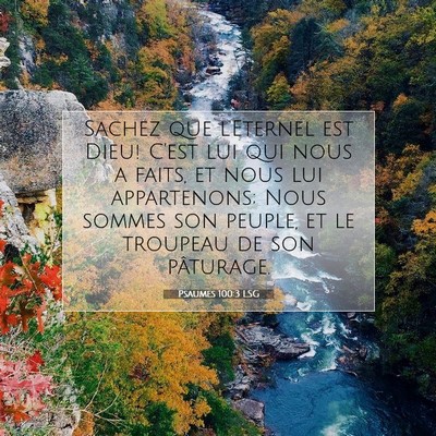 Picture 07 - Psaumes 100:3 LSG - Sachez que l'Eternel est Dieu! C'est lui qui nous - Bible Verse Picture