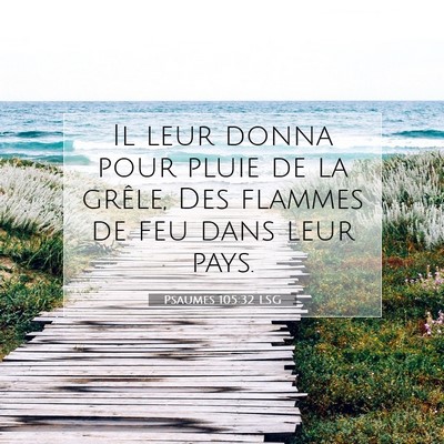 Picture 07 - Psaumes 105:32 LSG - Il leur donna pour pluie de la grêle, Des - Bible Verse Picture