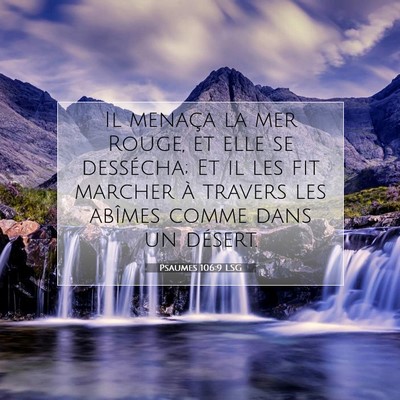 Picture 07 - Psaumes 106:9 LSG - Il menaça la mer Rouge, et elle se dessécha; Et - Bible Verse Picture