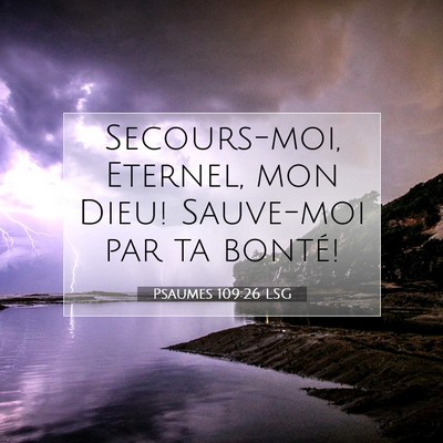 Picture 07 - Psaumes 109:26 LSG - Secours-moi, Eternel, mon Dieu! Sauve-moi par ta - Bible Verse Picture