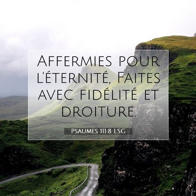 Picture 07 - Psaumes 111:8 LSG - Affermies pour l'éternité, Faites avec - Bible Verse Picture