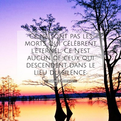 Picture 07 - Psaumes 115:17 LSG - Ce ne sont pas les morts qui célèbrent - Bible Verse Picture