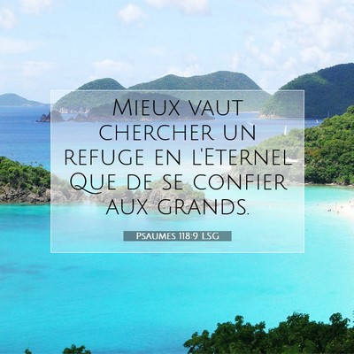 Picture 07 - Psaumes 118:9 LSG - Mieux vaut chercher un refuge en l'Eternel Que de - Bible Verse Picture