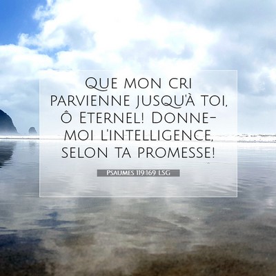 Picture 07 - Psaumes 119:169 LSG - Que mon cri parvienne jusqu'à toi, ô Eternel! - Bible Verse Picture