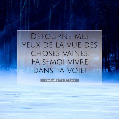 Picture 07 - Psaumes 119:37 LSG - Détourne mes yeux de la vue des choses vaines, - Bible Verse Picture