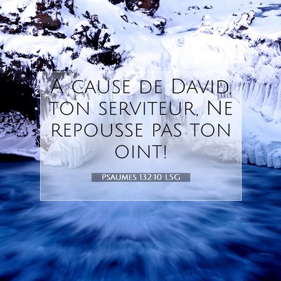 Picture 07 - Psaumes 132:10 LSG - A cause de David, ton serviteur, Ne repousse pas - Bible Verse Picture