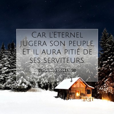 Picture 07 - Psaumes 135:14 LSG - Car l'Eternel jugera son peuple, Et il aura - Bible Verse Picture
