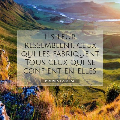 Picture 07 - Psaumes 135:18 LSG - Ils leur ressemblent, ceux qui les fabriquent, - Bible Verse Picture