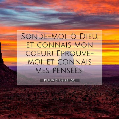 Picture 07 - Psaumes 139:23 LSG - Sonde-moi, ô Dieu, et connais mon coeur! - Bible Verse Picture