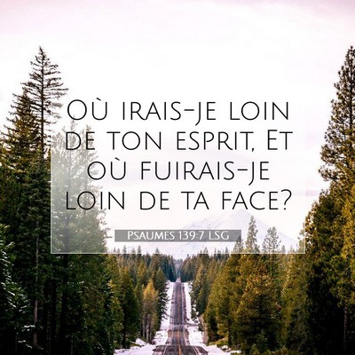 Picture 07 - Psaumes 139:7 LSG - Où irais-je loin de ton esprit, Et où - Bible Verse Picture