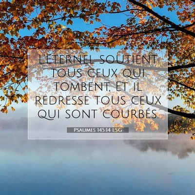 Picture 07 - Psaumes 145:14 LSG - L'Eternel soutient tous ceux qui tombent, Et il - Bible Verse Picture