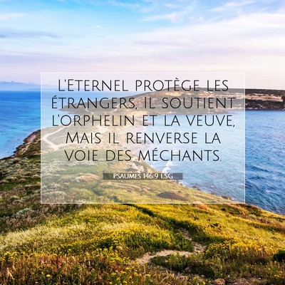 Picture 07 - Psaumes 146:9 LSG - L'Eternel protège les étrangers, Il soutient - Bible Verse Picture