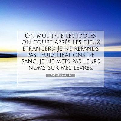 Picture 07 - Psaumes 16:4 LSG - On multiplie les idoles, on court après les - Bible Verse Picture