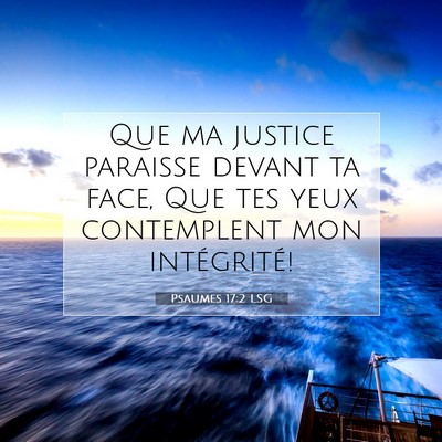 Picture 07 - Psaumes 17:2 LSG - Que ma justice paraisse devant ta face, Que tes - Bible Verse Picture