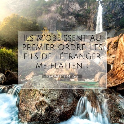 Picture 07 - Psaumes 18:44 LSG - Ils m'obéissent au premier ordre, Les fils de - Bible Verse Picture