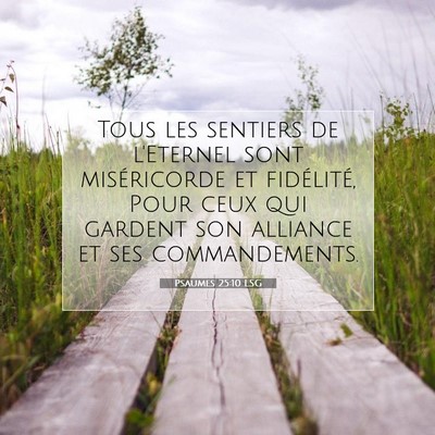 Picture 07 - Psaumes 25:10 LSG - Tous les sentiers de l'Eternel sont miséricorde - Bible Verse Picture