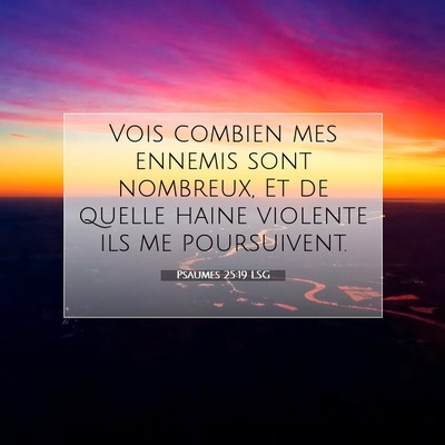 Picture 07 - Psaumes 25:19 LSG - Vois combien mes ennemis sont nombreux, Et de - Bible Verse Picture