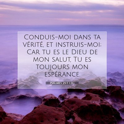 Picture 07 - Psaumes 25:5 LSG - Conduis-moi dans ta vérité, et instruis-moi; - Bible Verse Picture