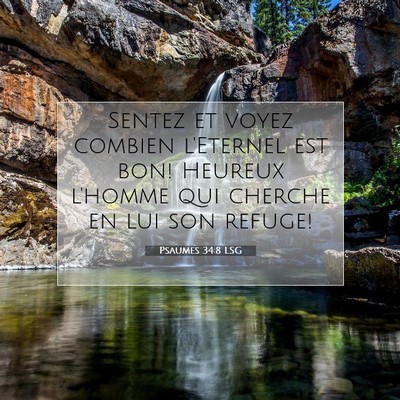 Picture 07 - Psaumes 34:8 LSG - Sentez et voyez combien l'Eternel est bon! - Bible Verse Picture