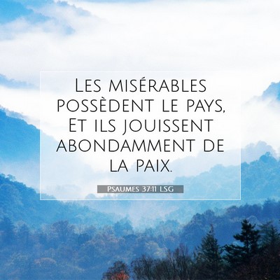 Picture 07 - Psaumes 37:11 LSG - Les misérables possèdent le pays, Et ils - Bible Verse Picture