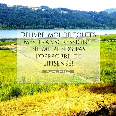 Picture 07 - Psaumes 39:8 LSG - Délivre-moi de toutes mes transgressions! Ne me - Bible Verse Picture