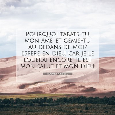 Picture 07 - Psaumes 42:11 LSG - Pourquoi t'abats-tu, mon âme, et gémis-tu au - Bible Verse Picture