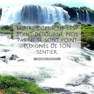 Picture 07 - Psaumes 44:18 LSG - Notre coeur ne s'est point détourné, Nos pas ne - Bible Verse Picture